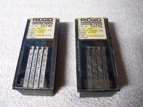 Ridgid 50745 1/8-27npt h.s. for stainless, r.h. for model 500a dies nib 2 avail. for sale