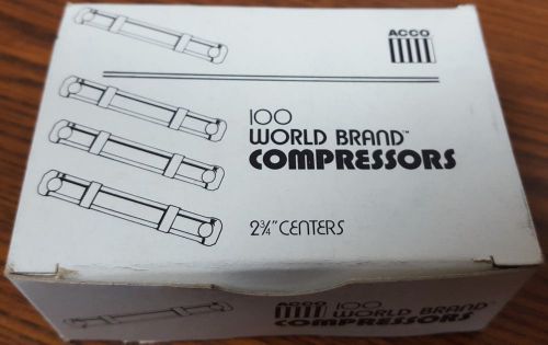 ACCO Fastener Compressors, 2.75 Inch Centers, 100 Compressors per Box