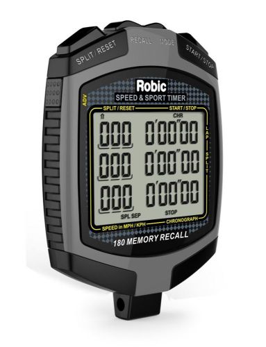 Robic SC-889 Speed &amp; Sport Timer 180 Lap Memory Stopwatch Race Circuit Timing