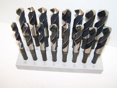 Morse Reduced Shank Drills, 16 piece Set 17/32 thru 1&#034; x 1/32nds, USA Made
