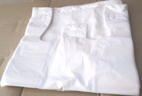 1/6 Pure White Plastic T-shirt Bag 12x6x21 NEW 100 PC LARGE WHITE BAGS