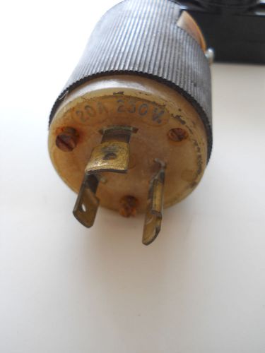 1 Used Hubbell Plug 20A 250V 3 Wire Twist Lock