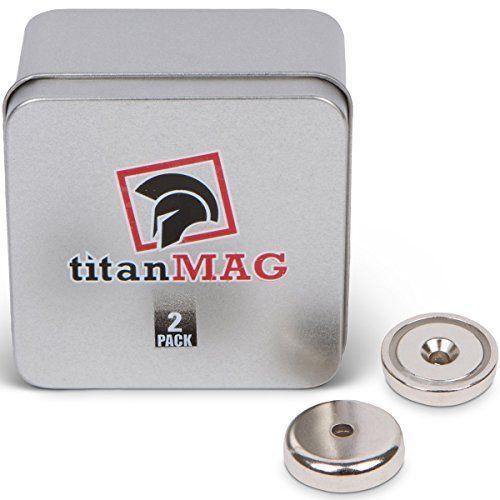 titanMAG - Cup Wall Mount Magnets - Neodymium Magnets - NdFeB - Rare Earth - an