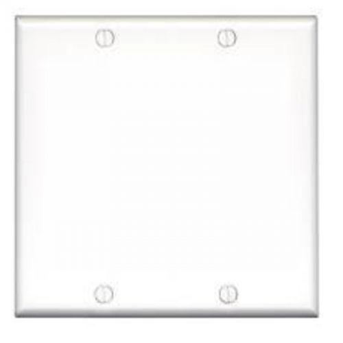 Blank Plate 2-Gang Ivory National Brand Alternative Standard Switch Plates