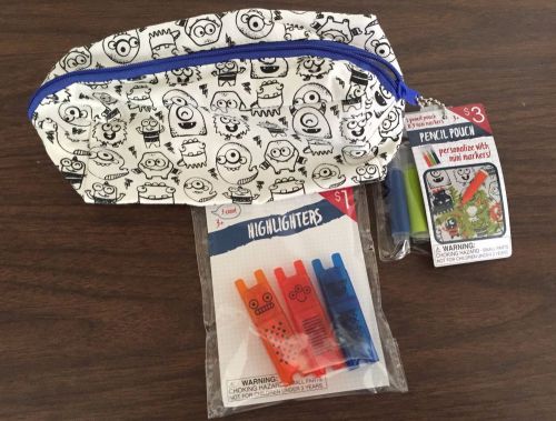 NEW Target Dollar One Spot Monster Aip Pouch and Highlighters