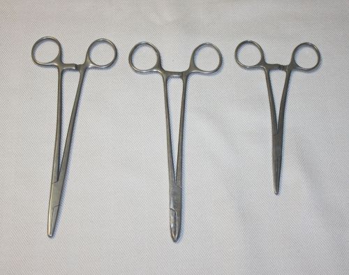 Set Of 3 Stainless Forceps / Clamps