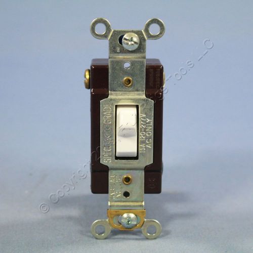 Eagle electric white commercial toggle wall light switch 4-way 15a bulk cs415w for sale