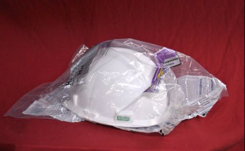 (2) casco msa safety works hard hats 10006318 construction protective gear for sale