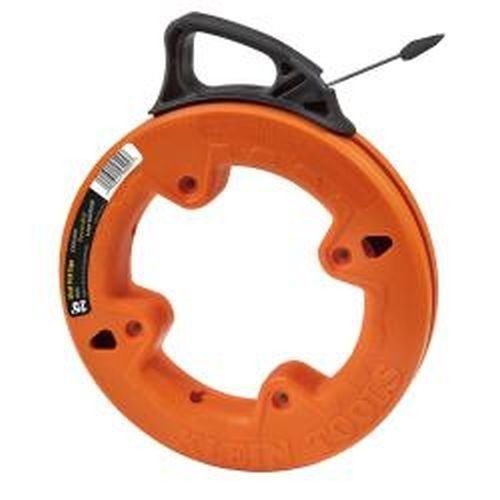 Klein tools 56005 depth finder with high strength 1/4-inch wide steel fish tape, for sale