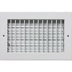 8w&#034; x 4h&#034; adjustable air supply diffuser - hvac vent duct cover grille [white] for sale