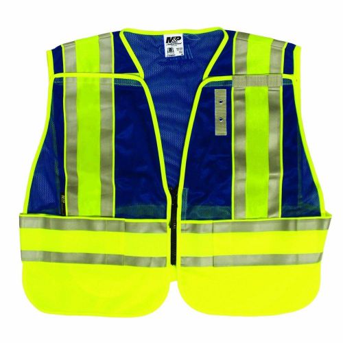 Smith &amp; wesson blue reflective safety work vest svmp021p-2xl/4xl for sale