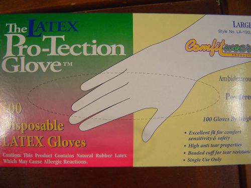 Latex 100 Count Disposable Protection Powdered Gloves