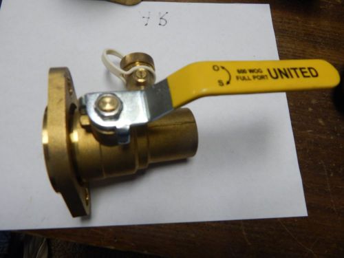 United  1-1/4&#034; C x Rotating Flange Brass Ball Valve with Drain Off