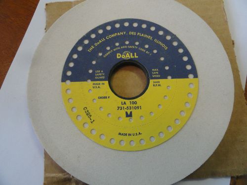 DoALL 7&#034; X 1/4&#034; X 1 1/4&#034; Tool Room Grinding Wheels, LA 100, 731531091