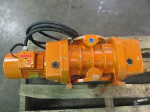 Alcatel m1v 350 vacuum pump w/.75hp ku ac motor#6211070d 4&#034;ports used for sale