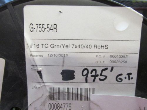 975&#039; per spool #16 tc grn/yel 7x40/40 appliance wiring for sale