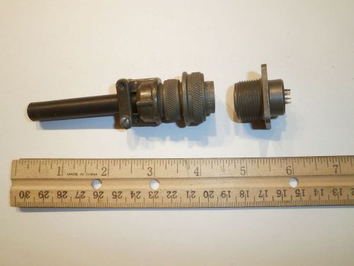 New - ms3106a 14s-2p (sr) with bushing and ms3102r 14s-2s - 4 pin mating pair for sale