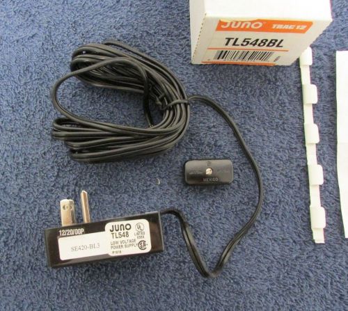Electronic Transformer 12V 60W Trac 12 Black Plug In Portable Juno TL548BL B6-6