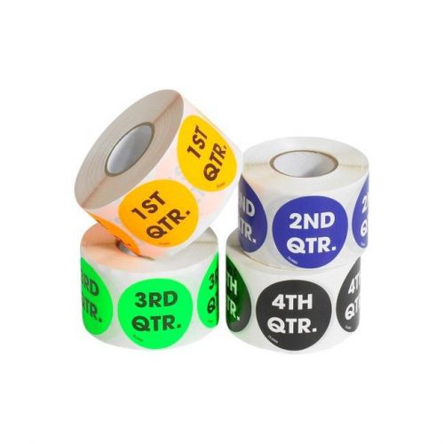 &#034;Tape Logic Quarter Labels, &#034;&#034;2ND QTR&#034;&#034;, 2&#034;&#034; Circle, Blue, 500/Roll&#034;