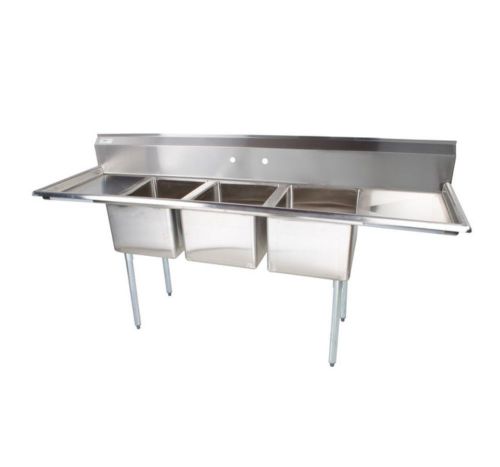 Three Compartment Sink w/2 Drainboards