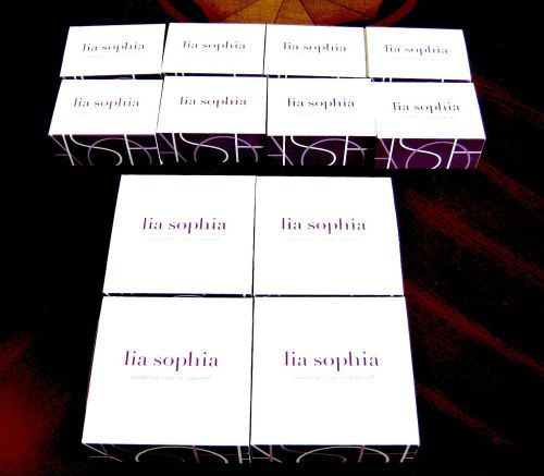 New Purple &amp; White LIA SOPHIA Empty Boxes w/Foam Inserts-8 Small, 4 Large Boxes