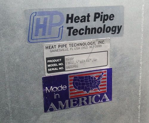 Heat Pipe Technology - Energy Recovery / Dehumidification Unit - Product HRHP
