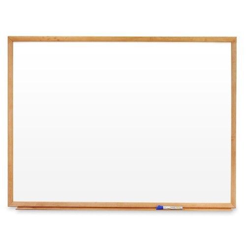 Quartet Standard Melamine Dry-Erase Board, 4 x 3 Feet, Oak Finish Frame S574