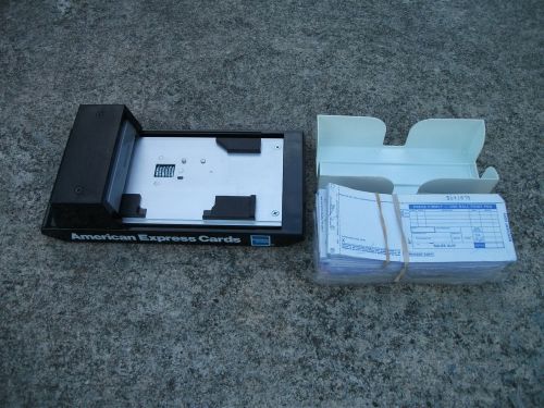 BARTIZAN FLATBED CREDIT CARD IMPRINTER with DATER and THREE PACKS of SALES SLIPS
