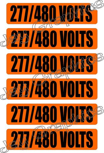 277 / 480 Volt Voltage &amp; Conduit Markers | Stickers | Decals | Labels Electrical