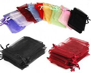 Bluecell Pack Of 50 Organza Drawstring Gift Bag Pouch Wrap For (4.5x3.5 )