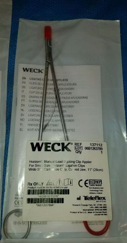Teleflex Weck Horizon Manual-Load Ligating Clip Applier 11&#034; Curved Jaw 137112