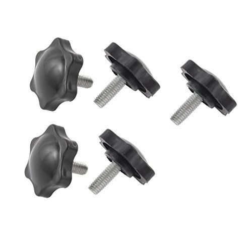 Uxcell 5pcs m6 x 16mm male thread star shaped head clamping screw knob for sale
