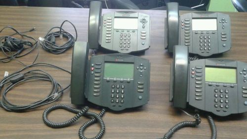 4 x Polycom SoundPoint IP 501 SIP Phone  2201-11501-001 LOT Of 4