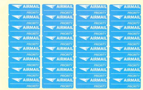 Priority airmail sticker Stamp Envelope Shipping Labels Tags 32pcs sheet
