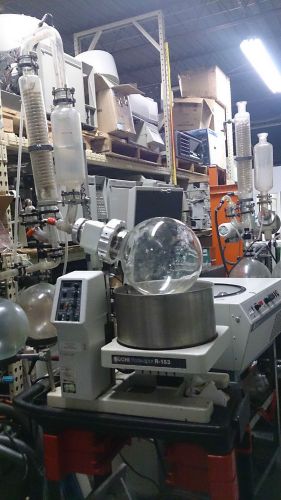 Buchi rotavapor r-153 with v 500 pump with b721 controller and lauda wk 4600 chi for sale