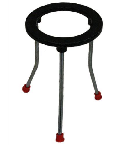 6 Inch Tall Cast Iron Tripod Ring Support Stand w/Non-Skid Feet