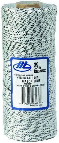 QLT By MARSHALLTOWN 635 500-Foot Mason&#039;s Line Flecked White Bonded and Braided