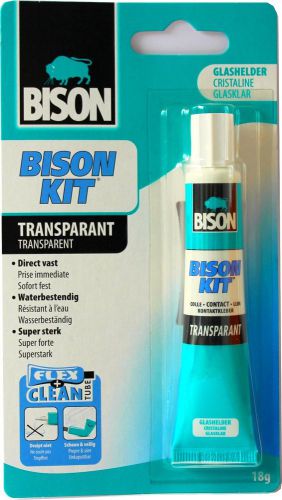 Super Glue Strong Bison Kit Contact Adhesive TRANSPARENT SUPER COLA 18 Gr  US
