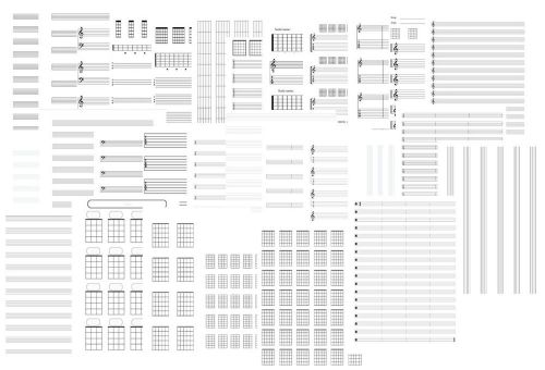 Lot of 30 Desing Paper Music Notebook &#034;ONLY Printable A4 PDF&#034;