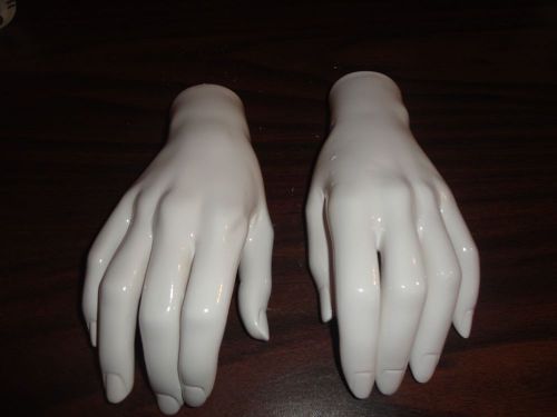 Mannequin Womens Hands Hand Retail Store Display Left&amp;Right Art Project Pair#10