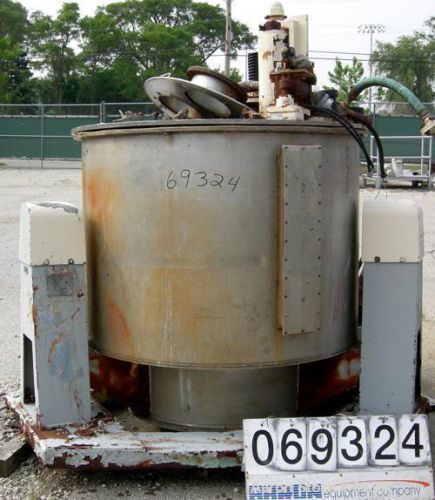 Used- western states 48&#034; x 30&#034; perforated basket centrifuge, hastelloy c constru for sale