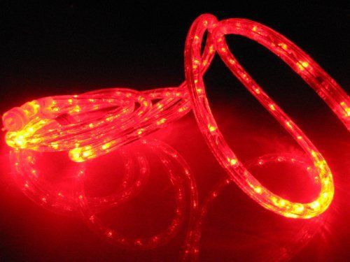 10Ft Rope Lights; Vivid Red LED Rope Light Kit; 1.0&#034; LED Spacing; Christmas rope