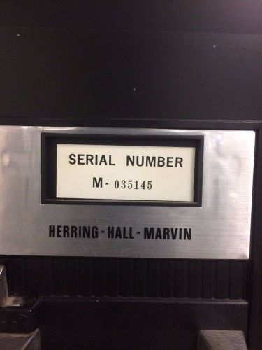 Herring-Hall Marvin Black 4 Drawer File Cabinet Fire Proof Resistant