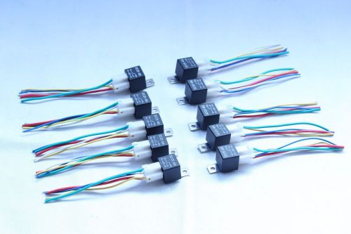 10 Pack 12 Volt SPDT 30 - 40 Amp 5 Pin Relay With Socket Auto Car Truck