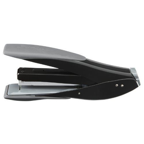 Swingline Smart Touch Flat Clinch Stapler, Reduced Effort, 30 Sheets, Black/Gray