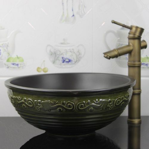 A138 European Style Hand Made D 40 - 42cm Bathroom Ceramic Art Sink/Wash Basin