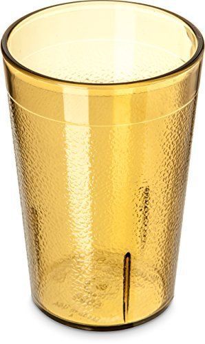 Carlisle 552613 Stackable Shatter-Resistant Plastic Tumbler, 8 oz., Amber Case