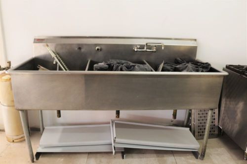 Eagle Group three compartment sink 27.5&#034; x 75&#034;