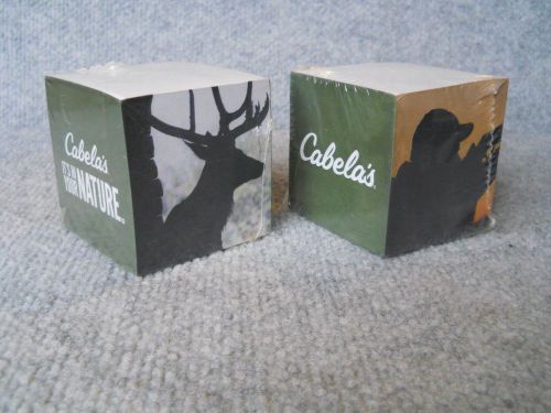 New Lot of 2 Cabela&#039;s Elk Hunting Note Cube Memo Pad Sticky Gift Discontinued