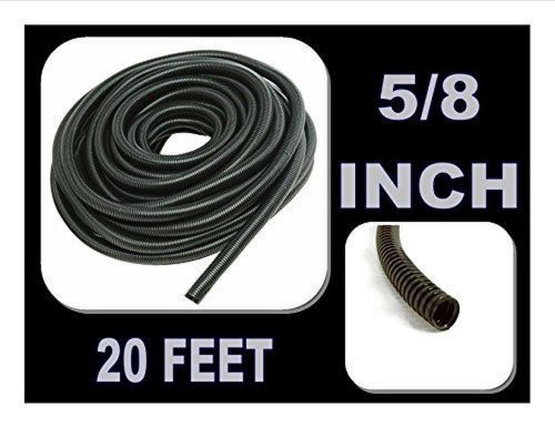 20 FT 5/8&#034; INCH Split Loom Tubing Wire Conduit Hose Cover Auto Home Marine Bl...